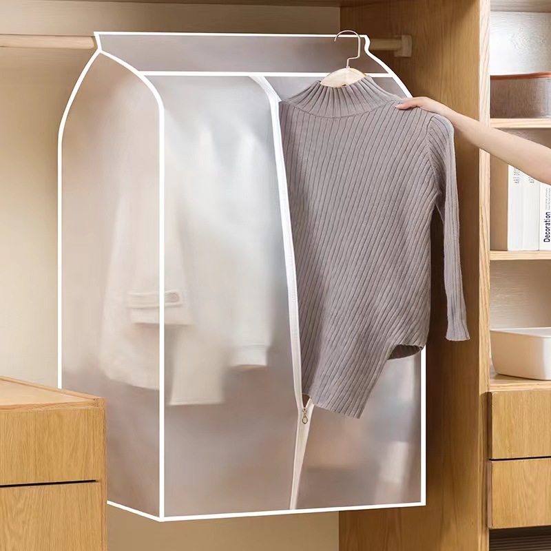 Clothes Dust Cover Clothes Storage Hanging Clothes Suit Coat ​Dust Cover Home Storage Bag — view 3