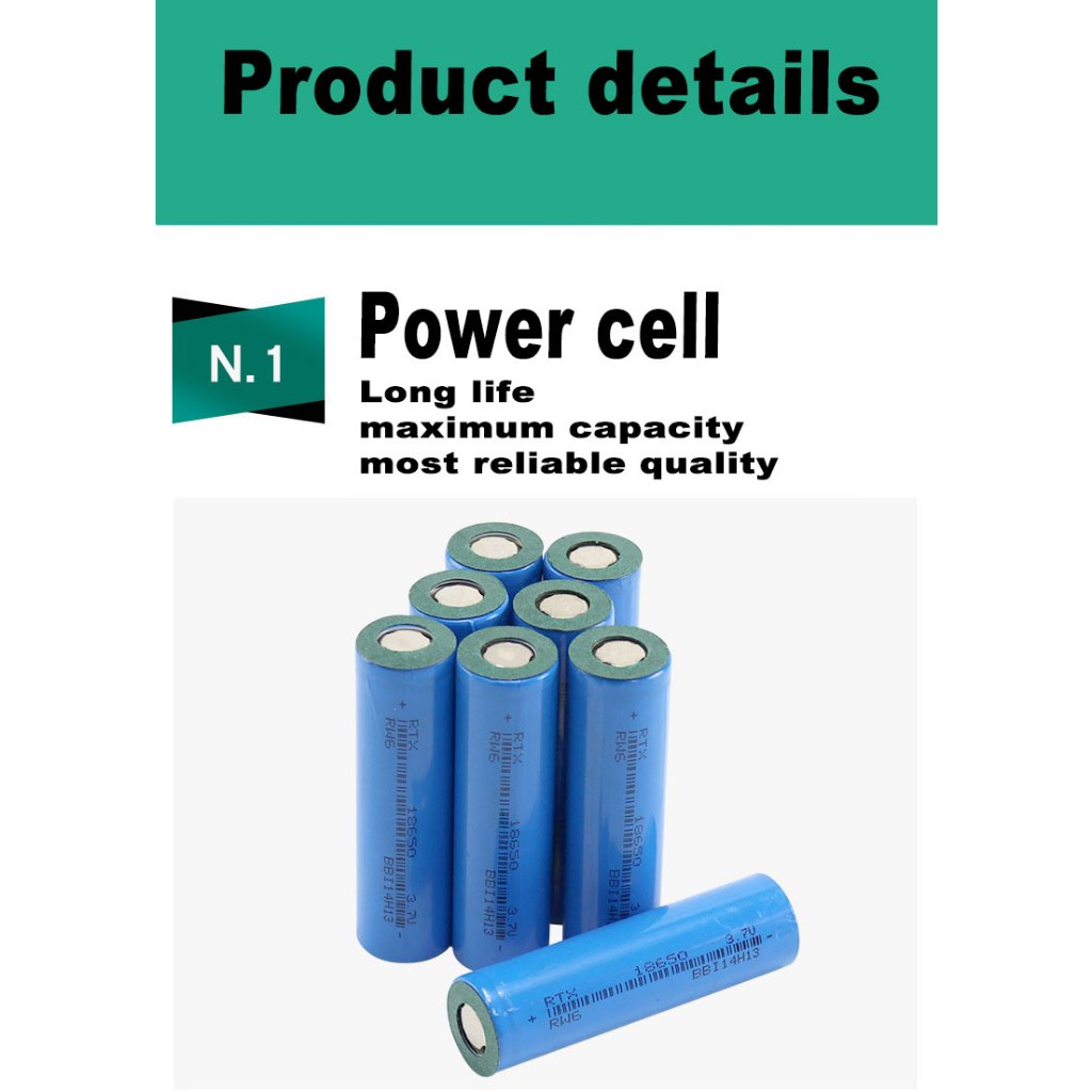3.7v 7.4v 12v Lithium Battery Rechargeable 18650 Portable Mini ...