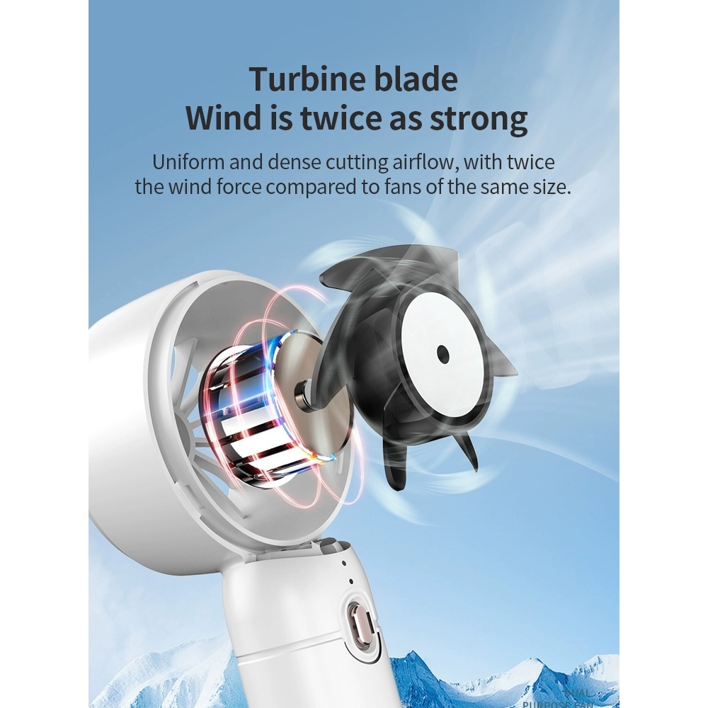 T10 Portable Mini Fan USB Rechargeable Fan Adjustable Cooling Fan Handheld fan - Image 5