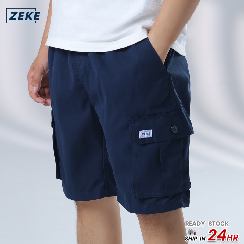 ZEKE Men Cargo Shorts Cutting Straight Cut lalaki Trouser Tactical Five Pocket Working Carg Pants - Image 3