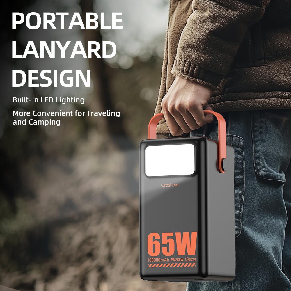 Orashare OL100APro Powerbank 100000mAh PD 65W Super Fast Charging For Laptop Ultra-Large Capacity - Image 5