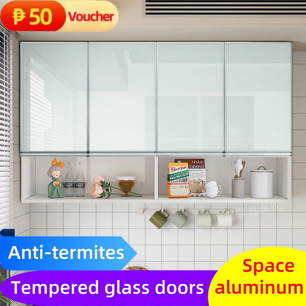 Aluminum Kitchen Cabinet Organizer Pantry/dish Glass Hanging Cabinet For Kitchen Storage Wall Cabine - Image 3