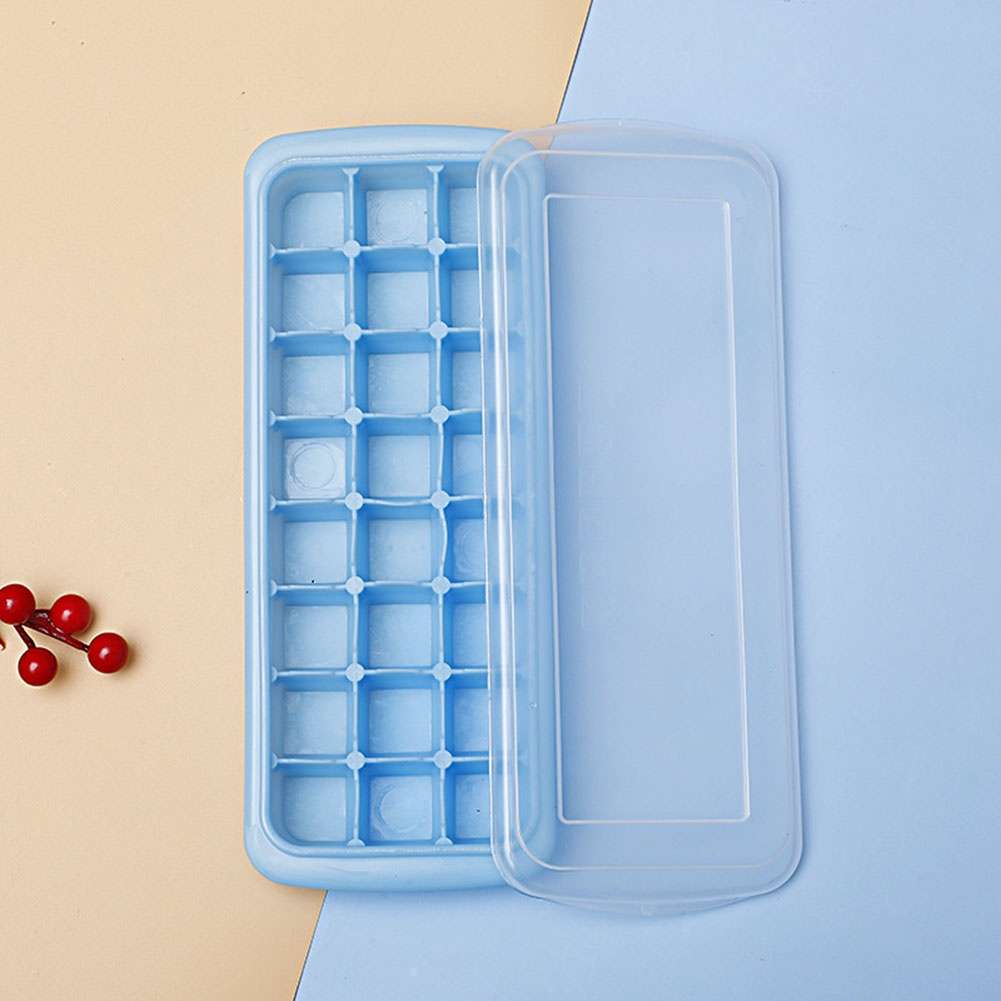 24/36 grid silicone ice cube mold DIY with cover ice box silicone ice cube tray