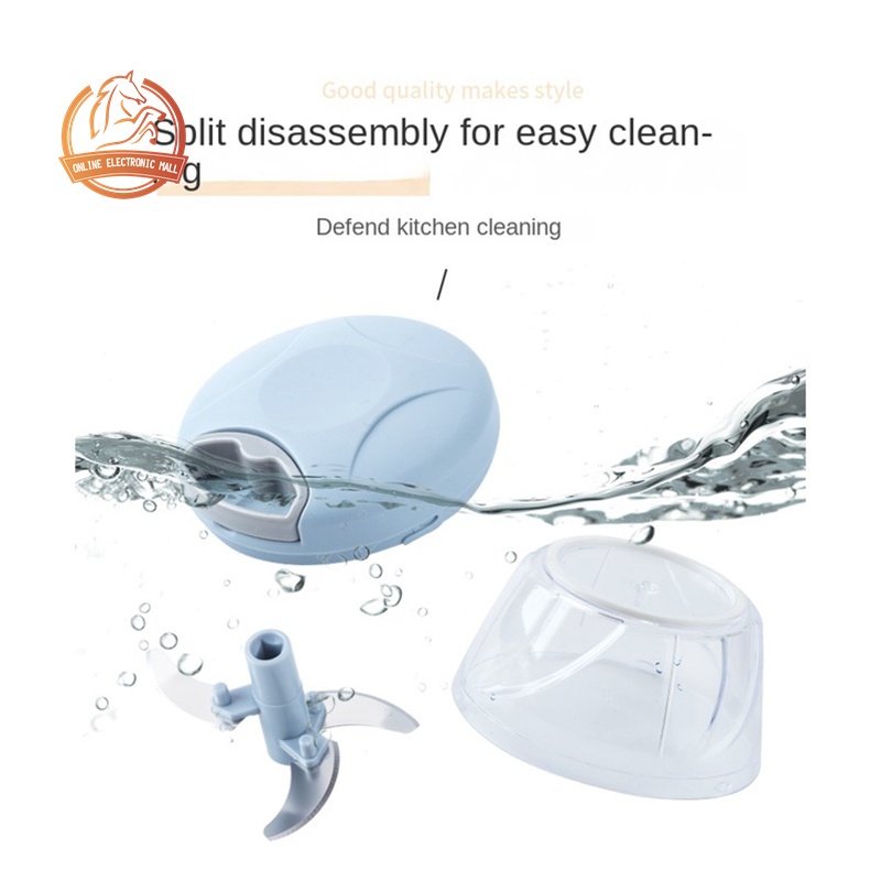 BZ Hand Chopper Manual Rope Food Processor With Pounding Garlic Cutting Pepper Puree Cooking Machine - Image 7