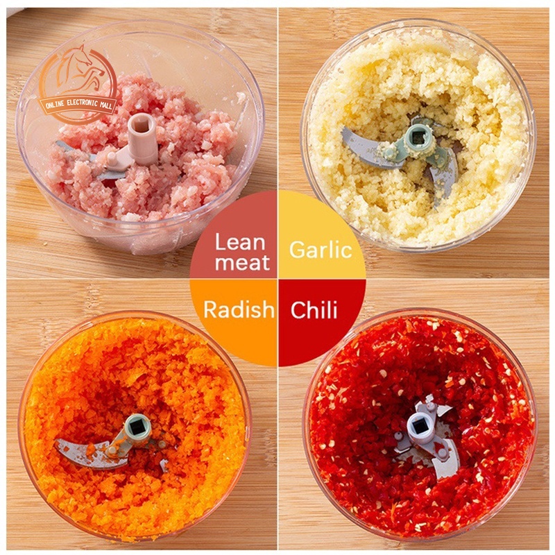 BZ Hand Chopper Manual Rope Food Processor With Pounding Garlic Cutting Pepper Puree Cooking Machine - Image 5