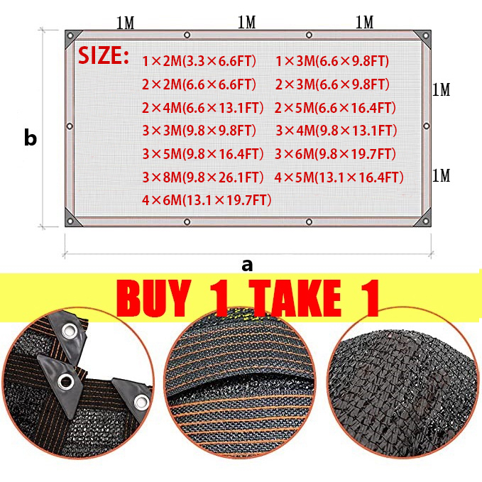 BUY 1 TAKE 1 Sunshade net Anti-UV resistant 98% net sunscreen and shading outdoor garden greenhouse - Image 3