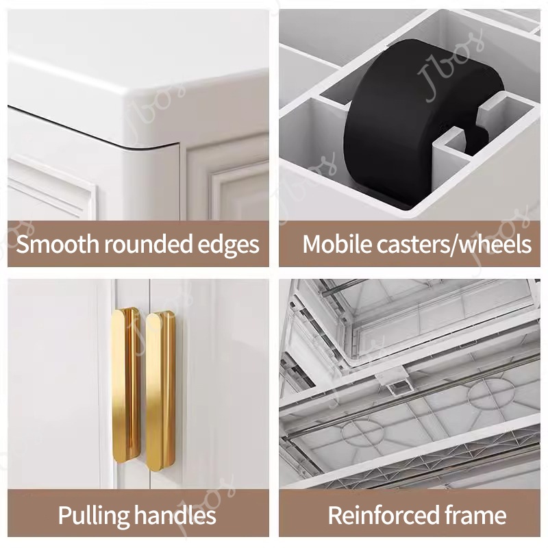Jbos Wardrobe Cabinet for Clothes Storage Small Home Simple Modern Cabinet Storage Rental Room - Image 8