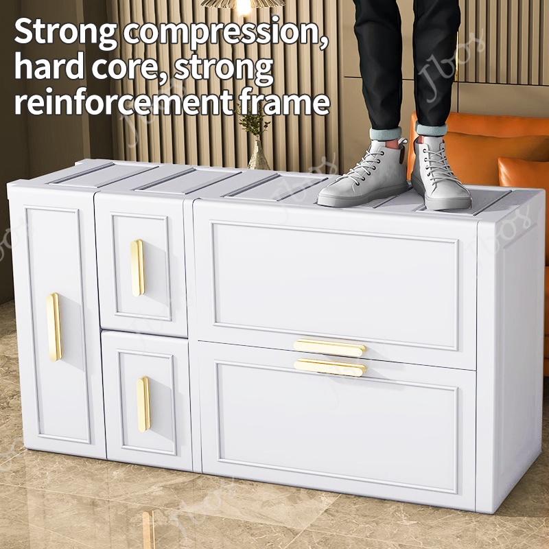 Jbos Wardrobe Cabinet for Clothes Storage Small Home Simple Modern Cabinet Storage Rental Room - Image 3