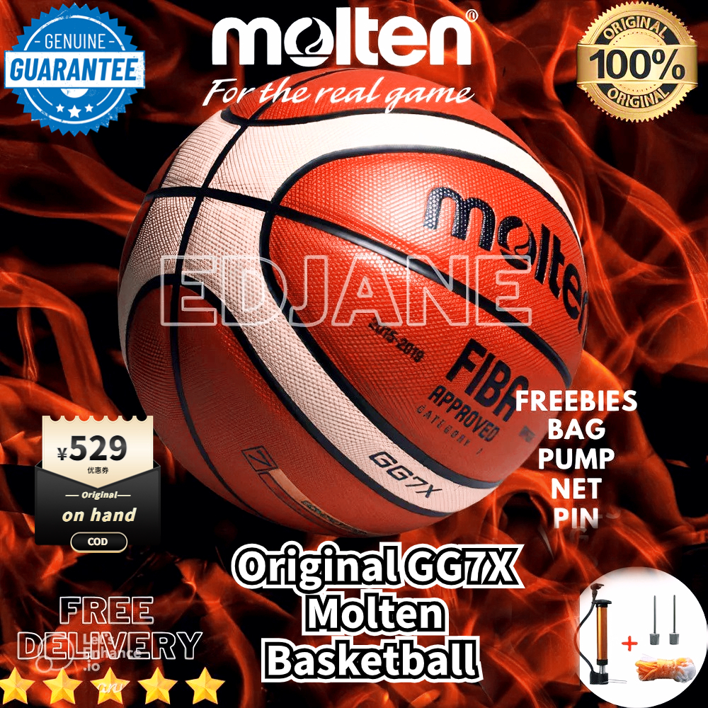 Origina NBA GG7X Molten Basketball  Size 7 PU Leather with Free Pump Needle Net Indoor outdoor ball