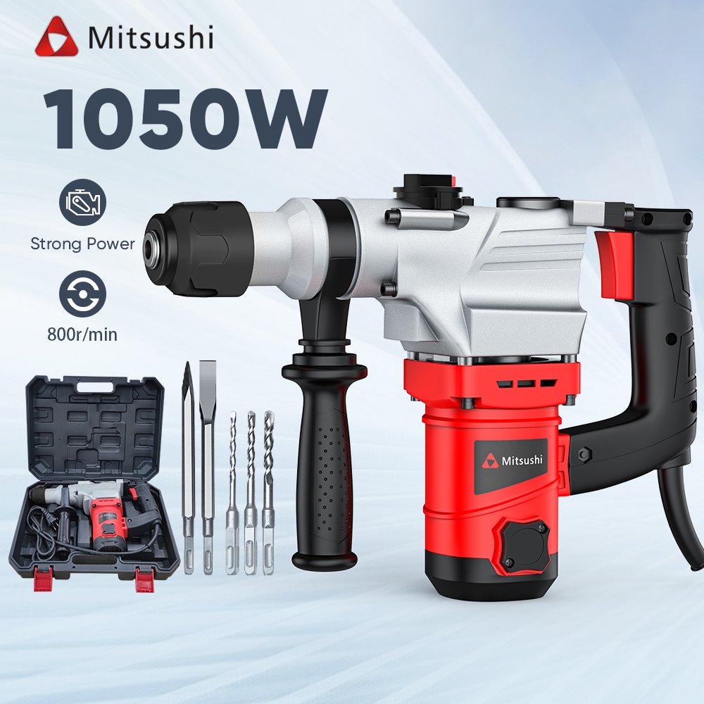 [ Free 5 Drill Bits] Mitsushi MDC2926A 1050W Rotary Hammer Drill Chipping Gun/Chipping Jack Hammer
