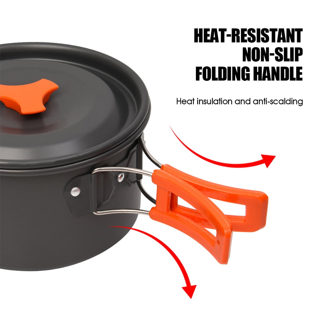 Camping Equipment Camping Cooking Set With Bag cookware barbecue tableware outdoor picnic hiking - Image 3