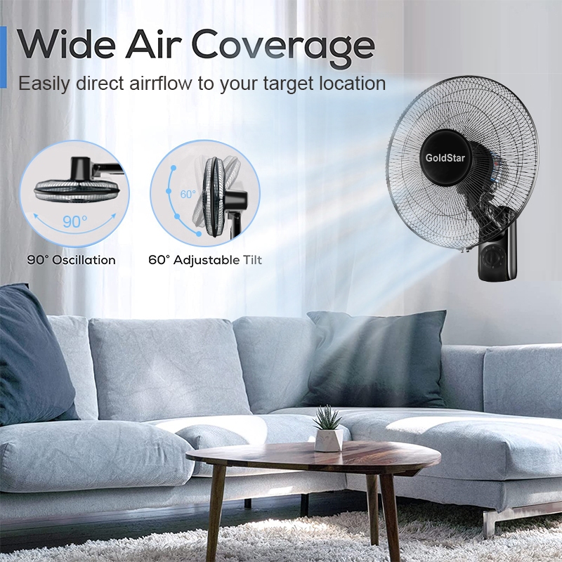 Gold Star Powerful Electric Fan Wall Fan Multifuction Stand Fan Energy Saving - Image 2