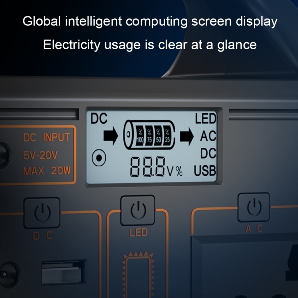 Solar Power Station 220V 100W Portable Powerbank Solar Generator Power Generator Power Supply Charge - Image 4