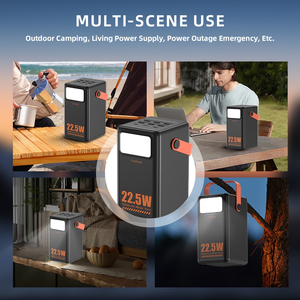 Orashare OL100Pro Powerbank 100000mAh  Ultra-Large Capacity Power Bank 22.5W Super Fast Charging - Image 8