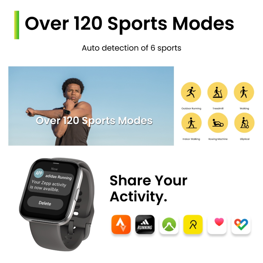 Amazfit Bip 5 Unity 1.91" Large Display Smartwatch Bluetooth Phone Call Fitness Health Data Tracking - Image 6