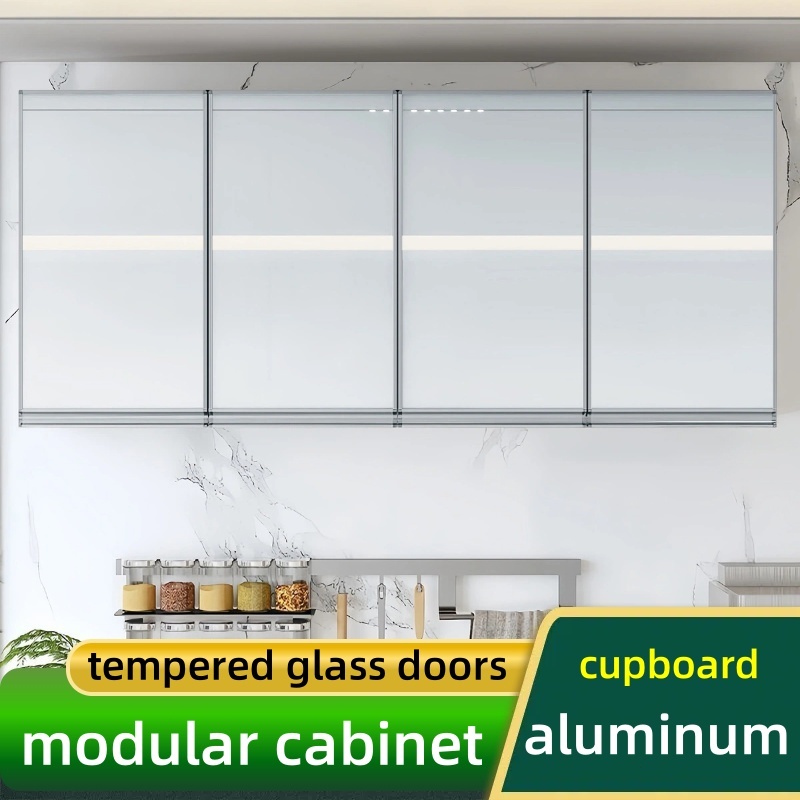 Aluminum Kitchen Cabinet Organizer Pantry/dish Glass Hanging Cabinet For Kitchen Storage Wall Cabine - Image 4