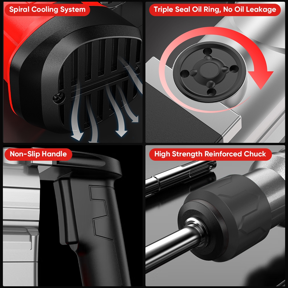 [ Free 5 Drill Bits] Mitsushi MDC2926A 1050W Rotary Hammer Drill Chipping Gun/Chipping Jack Hammer - Image 2