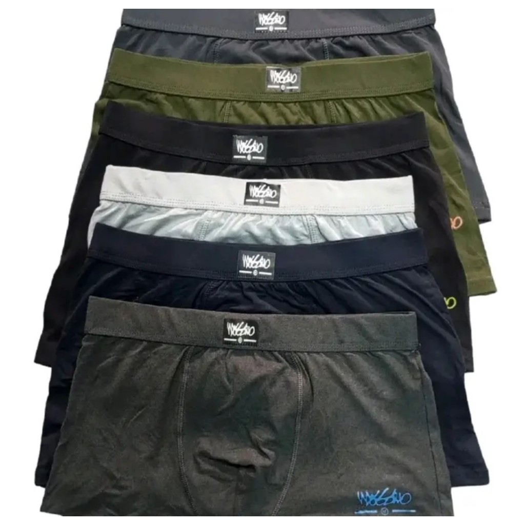 COD Men's Cotton Solid Color Boxer Briefs 6/12pcs(Brand Random) - Image 2