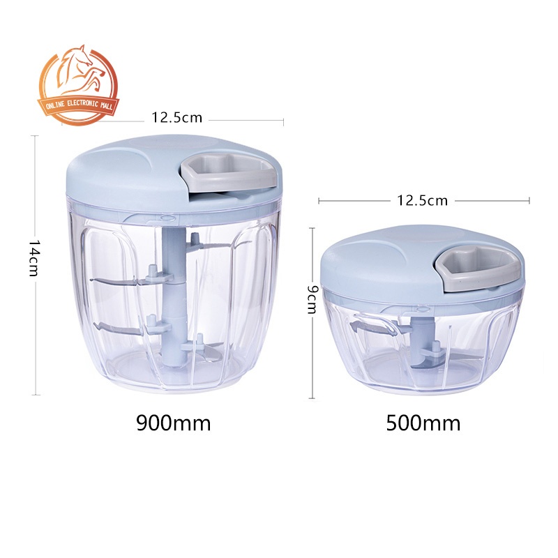 BZ Hand Chopper Manual Rope Food Processor With Pounding Garlic Cutting Pepper Puree Cooking Machine - Image 3