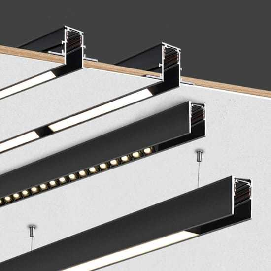 Magnetic GRILLE 48V Lights design led Lamp Magnetic Rail Ceiling System ...