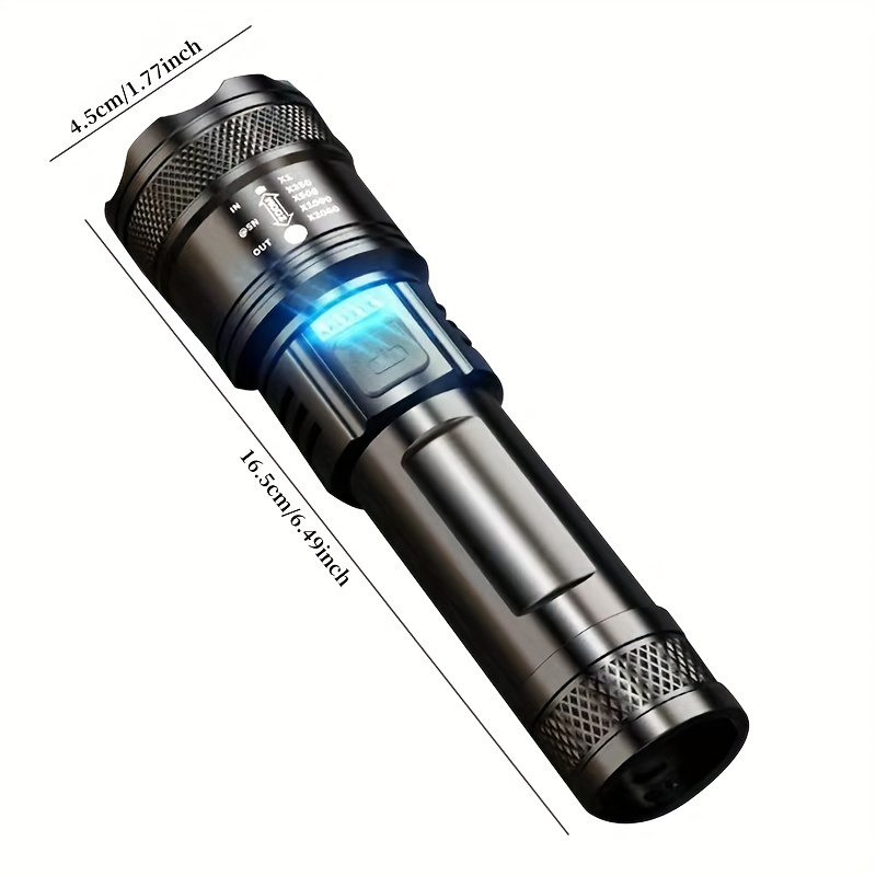 LED Flashlight rechargeable waterproof heavy duty XHP50 Zoomable Headlight flashlight Camping 1000m - Image 8