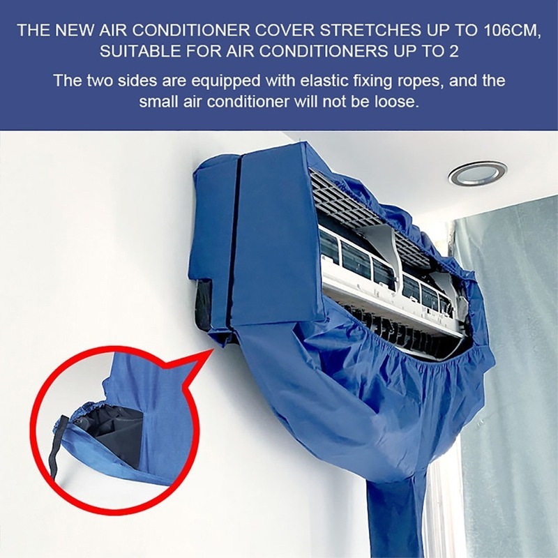 Professional Air Conditioner Cleaning Cover with Drain Outlet Waterproof Dust Clean Protector Bag - Image 7