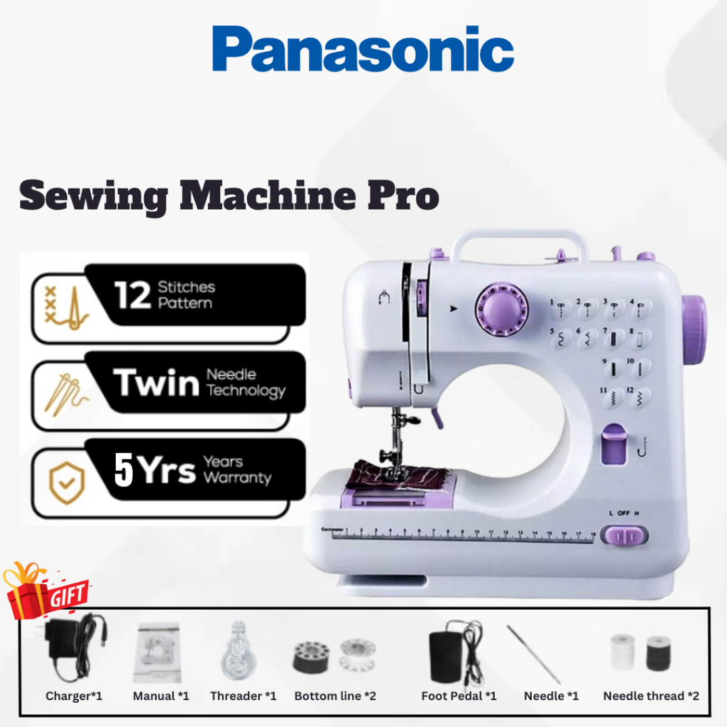 Portable Sewing Machine FHSM 505A Pro Upgraded 12 Stitches Sewing Portable Mini Sewing Machine