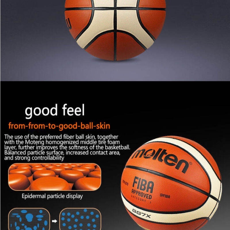 Origina NBA GG7X Molten Basketball  Size 7 PU Leather with Free Pump Needle Net Indoor outdoor ball - Image 6