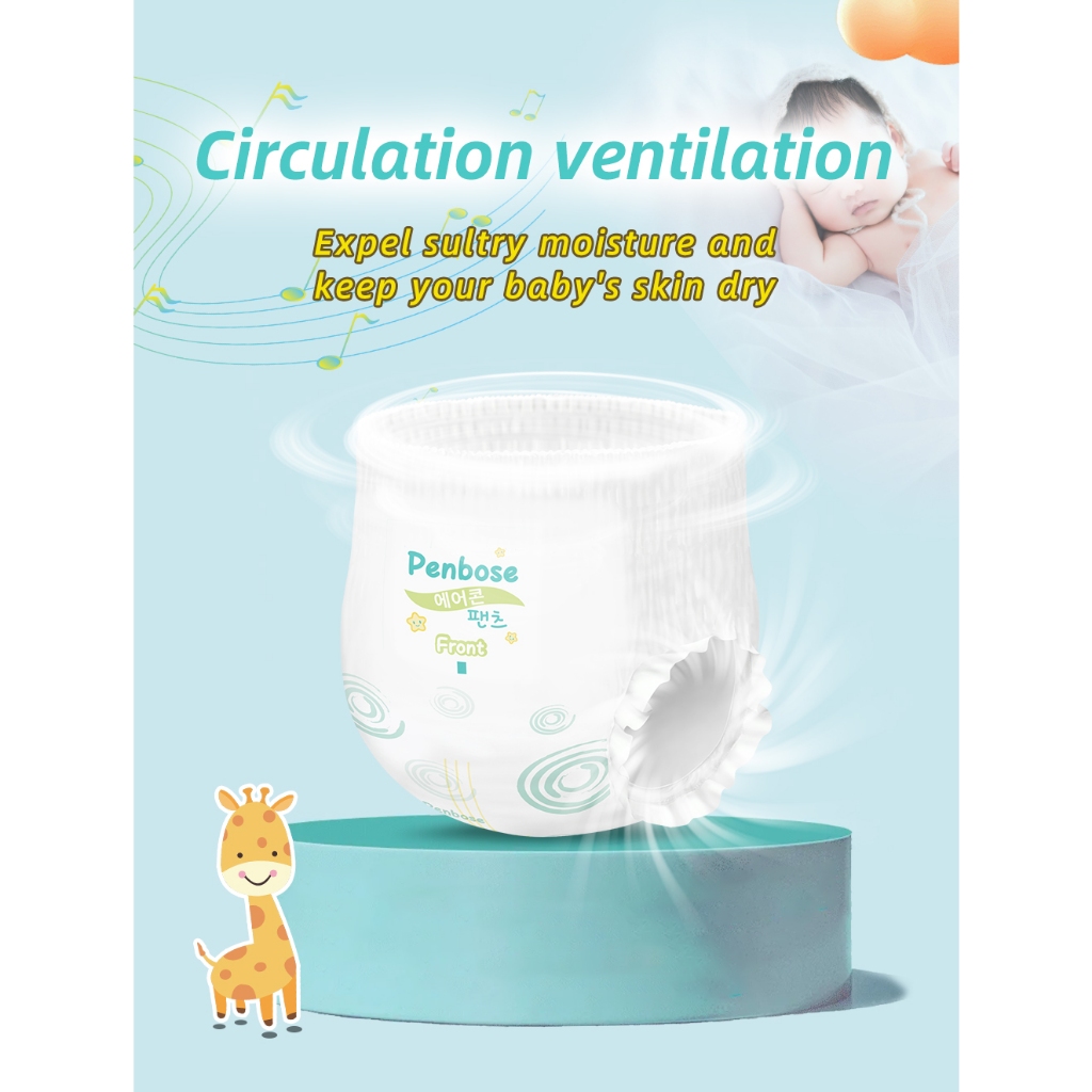 Penbose Baby Diaper or Pull Up Pants Tapes M/L/XL/XXL/3XL 50pcs diaper for Baby Unisex Ultra thin — view 2