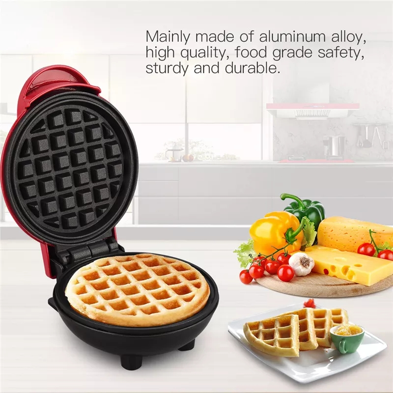 Mini Electric Waffle Maker Non-Stick Pan Circular Bakeware Pancake Cookies Breakfast Machine - Image 6