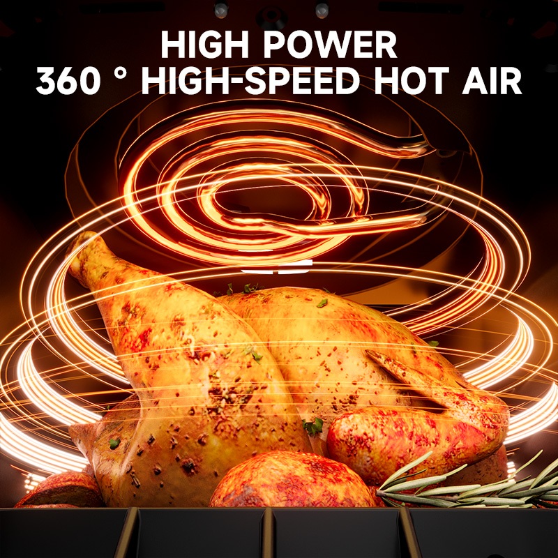 Yowxii LED Air Fryer Touchscreen 7L 9L Oil-Free Microwave Oven Large-Capacity Oven For Baking - Image 6