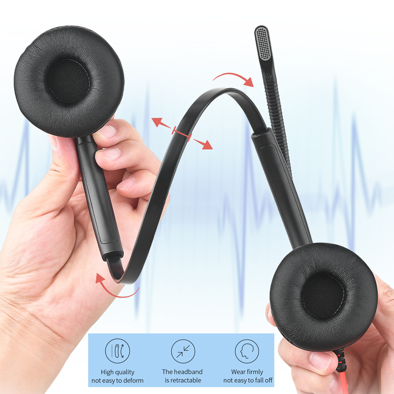 Inplay HN820 Headset Professional Call Center Active Noise Cancellling Headphone Uni-Directional Mic - Image 3