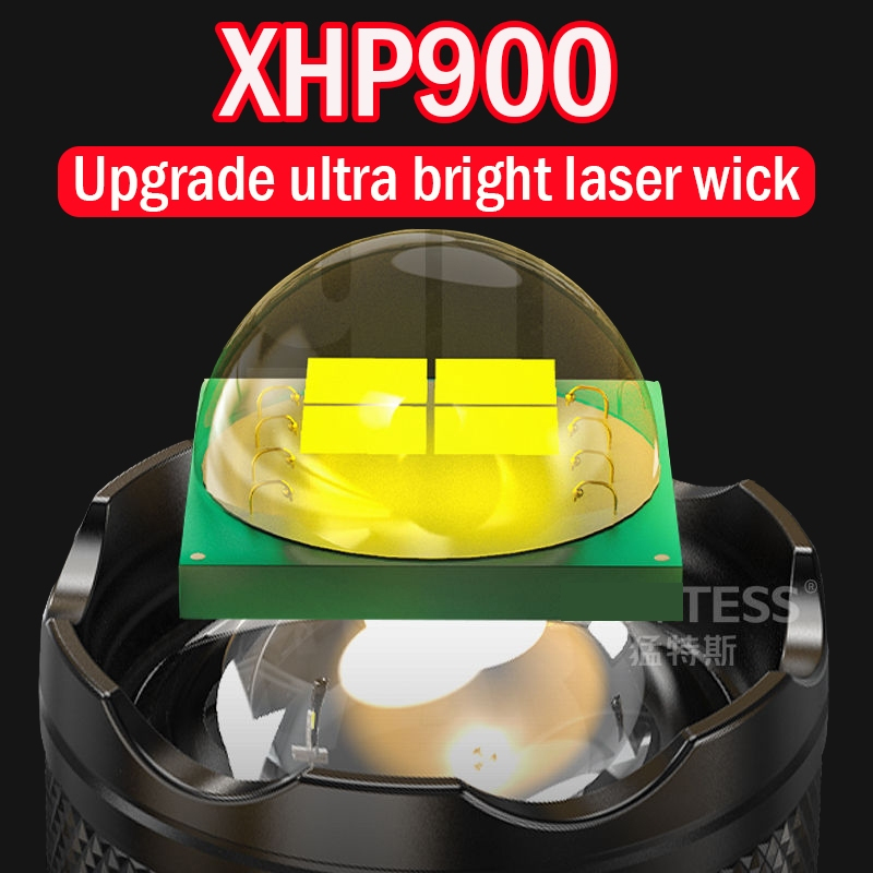 LED Flashlight rechargeable waterproof heavy duty XHP50 Zoomable Headlight flashlight Camping 1000m - Image 5