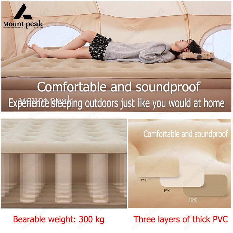 Flyaway Air Bed Double or Single Inflatable Bed Queen or King Family Size For Camping With Pum - Image 2