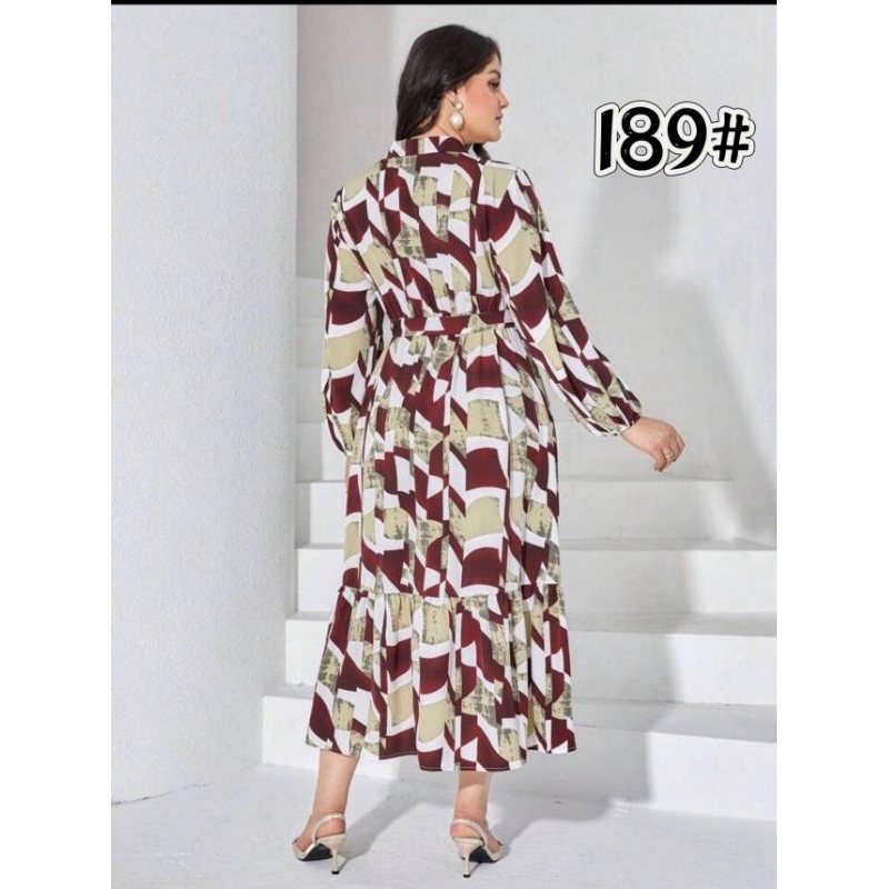 189/199 /195 7ASY CASUAL LONGSLEEVE DRESS(FIT TO XL)