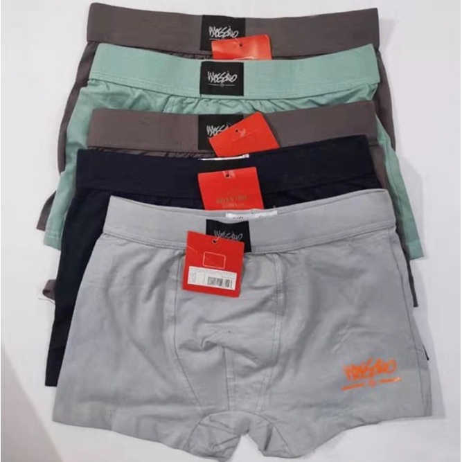 COD Men's Cotton Solid Color Boxer Briefs 6/12pcs(Brand Random)