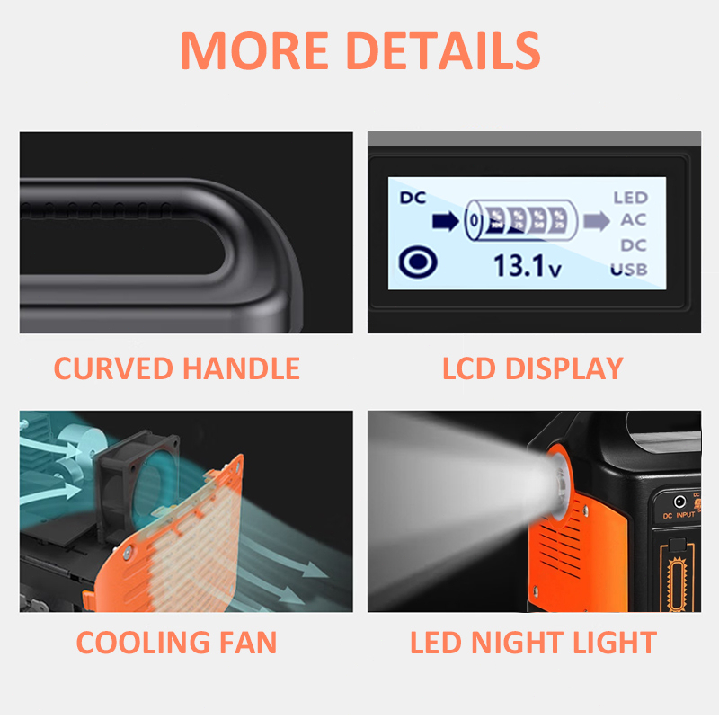 Solar Power Station Portable 300W 200W 150W Multi-Function PowerBank Big Capacity Power Generator - Image 6