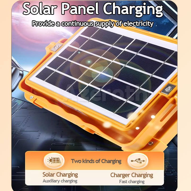 Solar Emergency Light Outdoor Waterproof IP66 Solar Flood Light Flashlight Rechargeable - Image 7