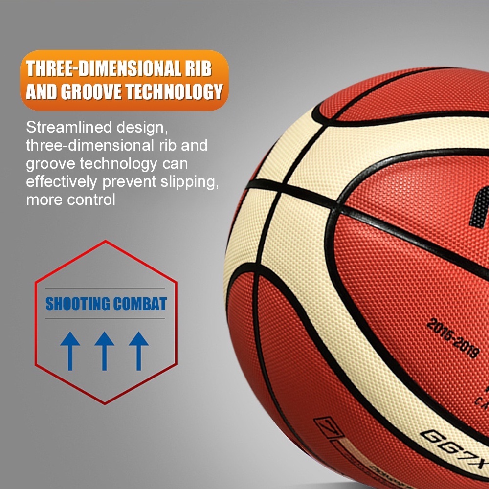 Origina NBA GG7X Molten Basketball  Size 7 PU Leather with Free Pump Needle Net Indoor outdoor ball - Image 4