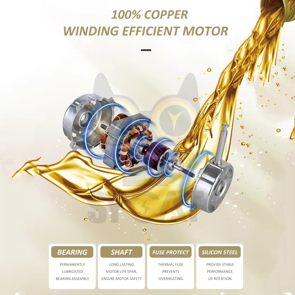 SYCAT 5 Blades Stand Fan Family Electric Fan Clip Fan Floor Fan Cooling Fan Portale Fan Adjustable - Image 5