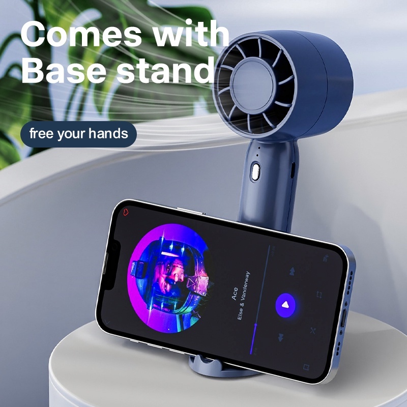 T10 Mini Fan USB Rechargeable Portable Handheld Turbo Fan Adjustable A8 Small Powerful Wind Cool Fan - Image 3