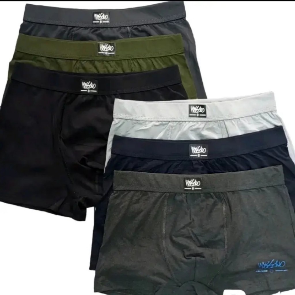 COD Men's Cotton Solid Color Boxer Briefs 6/12pcs(Brand Random) - Image 3
