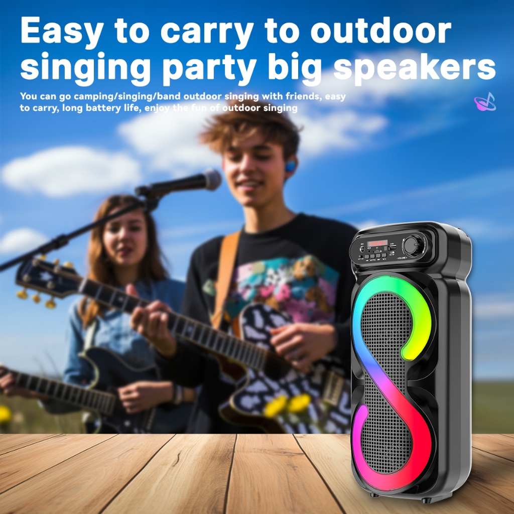 【PRO MAX BASS】Speaker Bluetooth Karaoke With Free Mic Big Size Original Super Bass Stereo Robot RGB - Image 5