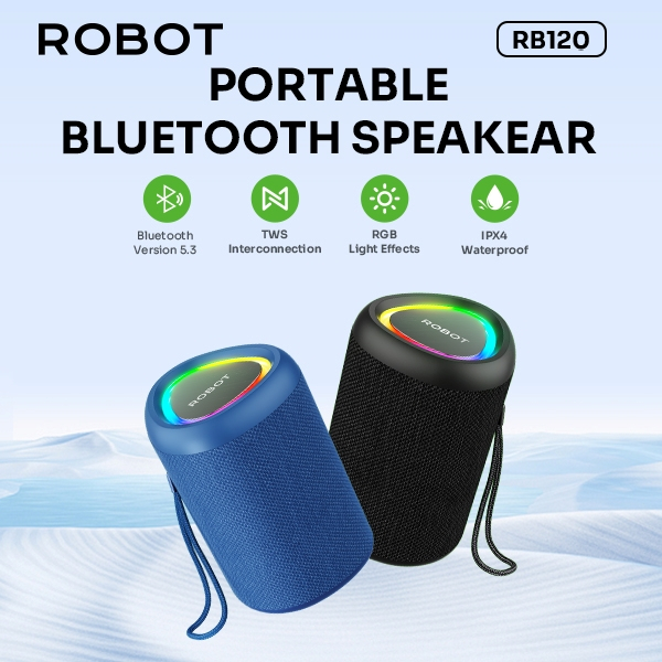 Robot RB120 RGB Portable Wireless Bluetooth bass Speaker Stereo Waterproof IPX4 1200mAH Freeshipping - Image 5