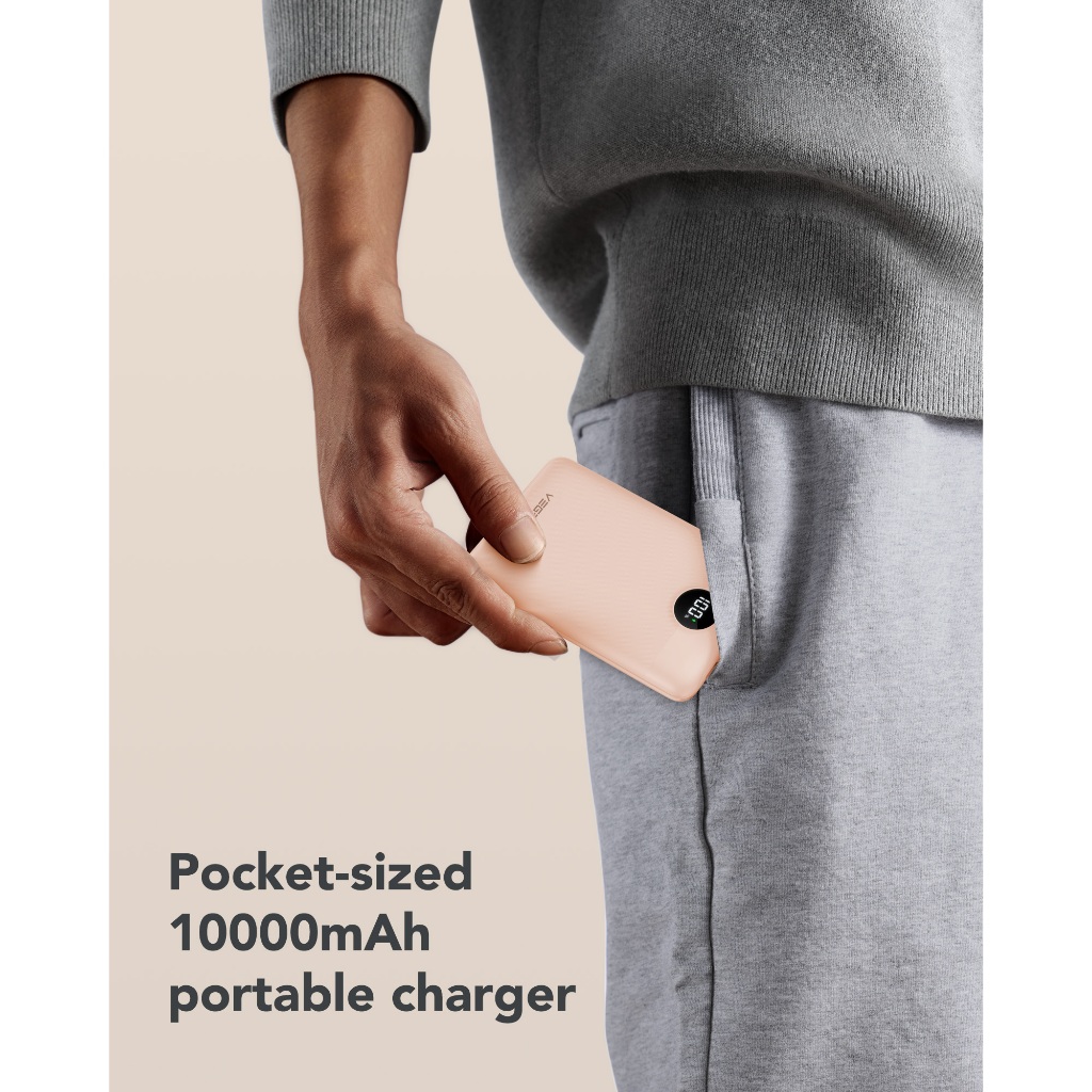 VEGER 10000mAh PD 22.5W Ultra Slim Compact Size Mini Small Fast Charger Power Banks with Cable Cords - Image 5