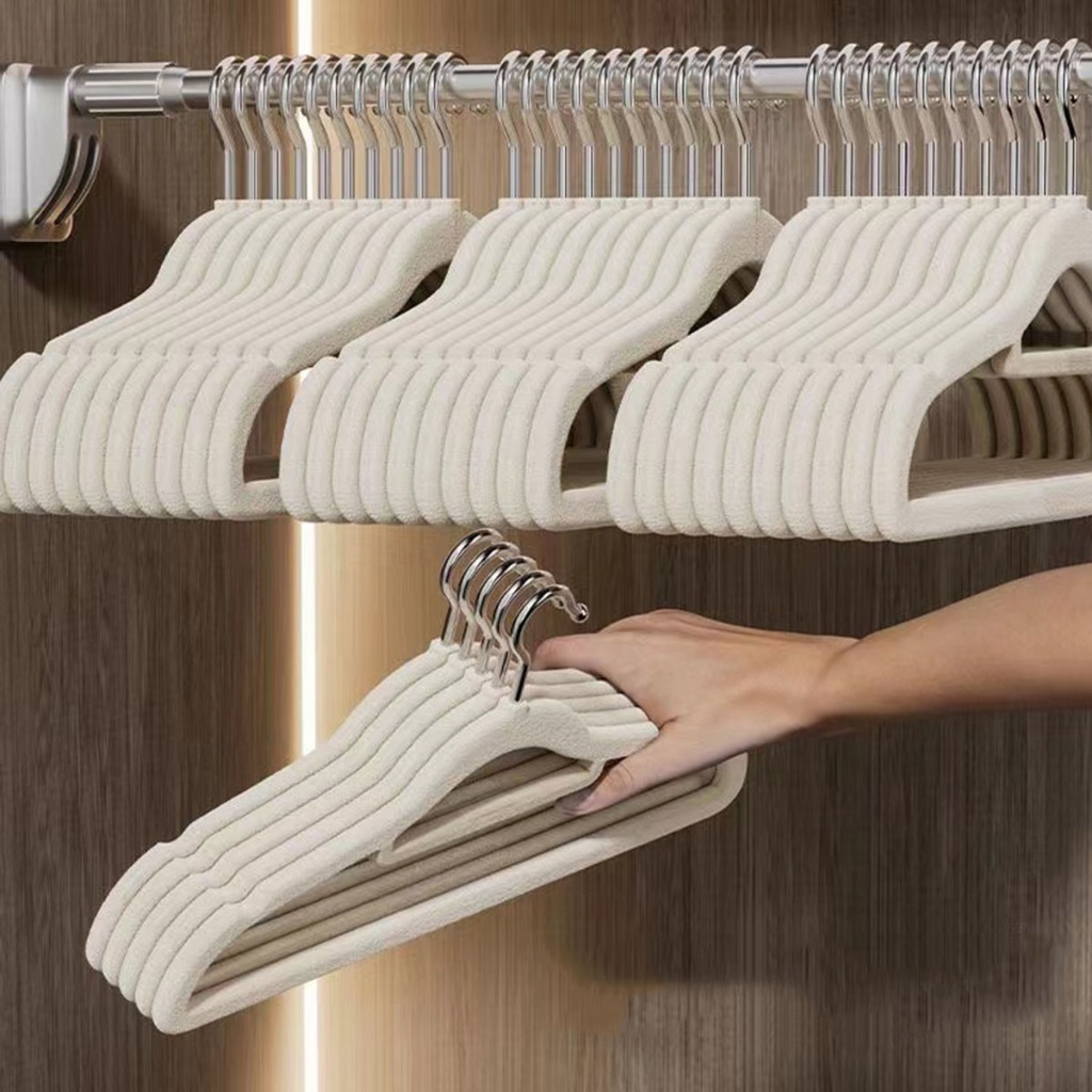 Non-slip Velvet Hangers Space-saving Elegant Coat Clothes Hanger Strong Durable - Image 5