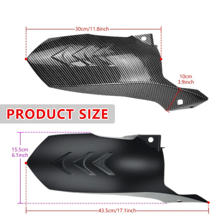 Motorcycle Rear Tire Hugger Mud Guard For Honda Click 125i 150i V1/V2/V3 Black Carbon Fender - Image 7