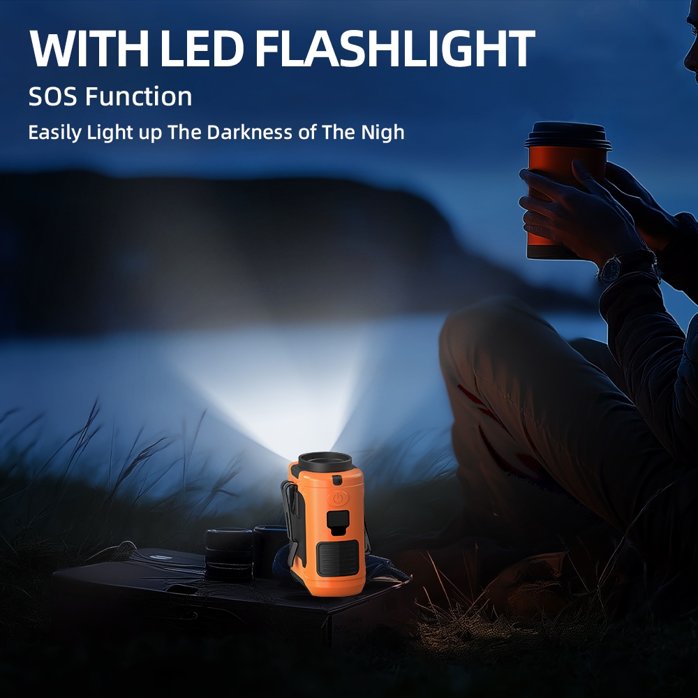 Orashare K50 10000mAh Portable Waist Cooling Fan 3 in 1 Outdoor Fan With Light 5 Speed Wind Clip Fan - Image 5