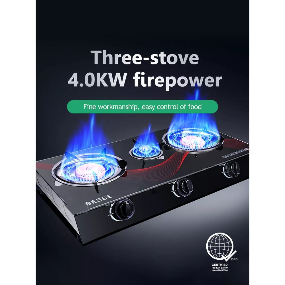 ICON Gas Stove Two Burner Infrared Gas Stove Double Standard 700X350X100mm - Image 2