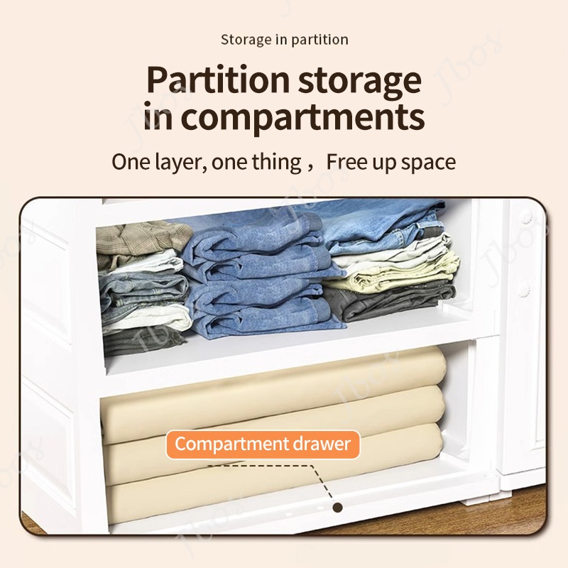 Jbos Wardrobe Cabinet for Clothes Storage Small Home Simple Modern Cabinet Storage Rental Room - Image 6
